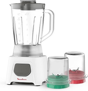 MOULINEX Blender Blendio 450W 1.5L, with Grinder & Chopper - LM2B3126
