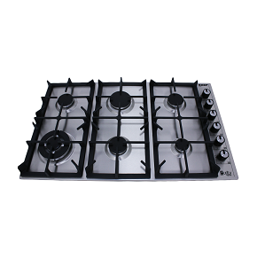 HPT903S - Purity built-in gas hob, 6 burners, 90 cm, cast iron holders - stainless