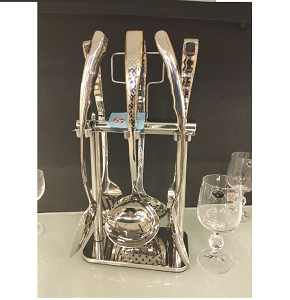 Stainless Steel Serving Set 7 Pieces Laser Silver/Gold
