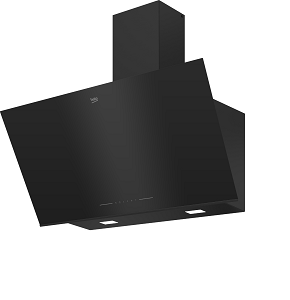 Beko Built-in Kitchen Hood with Chimney, 90 cm, Black BHCA96641BFBHSE