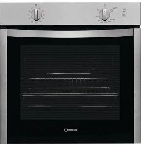 INDESIT Gas Oven, 60 cm, 71 Liters, with Electric Grill, Stainless Steel - IGW324IX-1