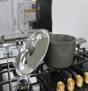 22 cm Granite Top Chef pot, gray.