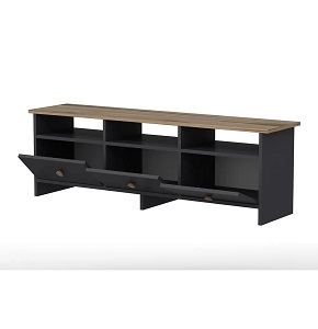 TV Table RETRO AGENCY 150 cm black×beige RA-U02-3
