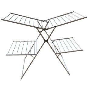  stainless steel 2-layer folding drying rack with side wings/674927