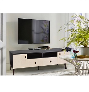 Screen Table 180 cm with 2 Drawers + 2 Doors (Wood & More) - 4132801027
