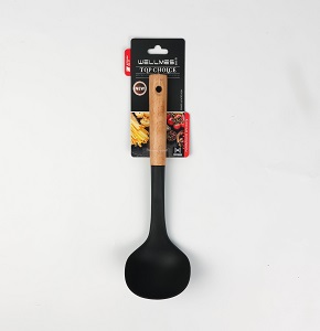 Wellmes Silicone Ladle with Wooden Handle
