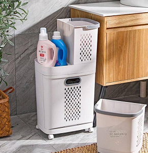 Turkish plastic multi-purpose laundry trolley




