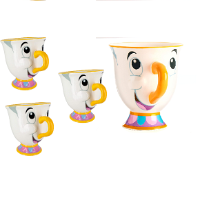 Mug Set - Tiger - 4 Pieces, Beauty and the Beast
