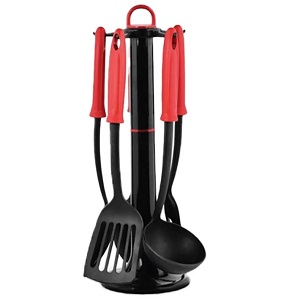 Zahran 6-Piece Nylon Utensil Set – Red

