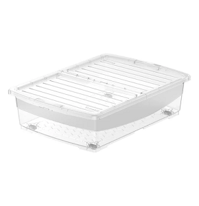 Omni Storage Box 56L with Wheels (75 × 59 × 17 cm) – White