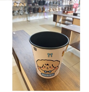 Turkish plastic round trash basket, multicolored - 305
