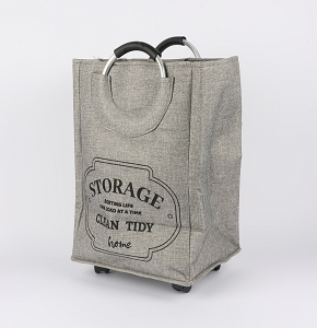 Foldable Fabric Laundry Basket with Wheels Practical Lightweight and Space-Saving for Clothes Organization D4007-2-1