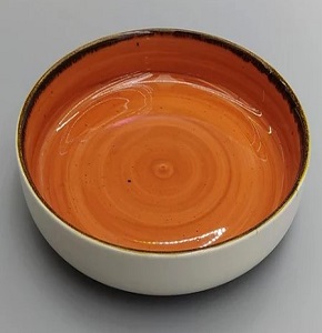 Porcelain Single Plate Dani Home Round with Honey Artistic Colors Dimensions: 20 × 20 × 4 cm CZT03-13


