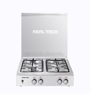 Real Tek Built-in Hob – 4 Burners – Full Brushed Stainless Steel – Burners – Wide Pan Support
Automatic Ignition – Mirror Glass Lid