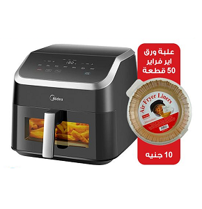 MIDEA Air Fryer 9 Liters 2200 Watts Digital, Black MF-CY85WK