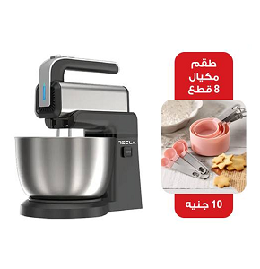 TESLA Stand Mixer 3L, 300W, 5 Speeds, Stainless