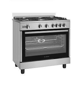 Ariston cooker 90×60, inox finish, full safety, stainless steel ARR9GGF23127XJA .
