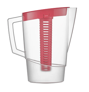 Pitcher with Infuser - Clear with Fuchsia lid
