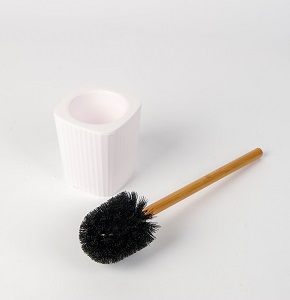 Toilet cleaning brush with elegant white design
