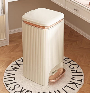 White square trash bin with foot lid Abdo - 30 - 293
