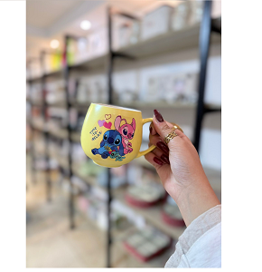 Porcelain Mug with Stitch & Angel Design - ch -a1-708