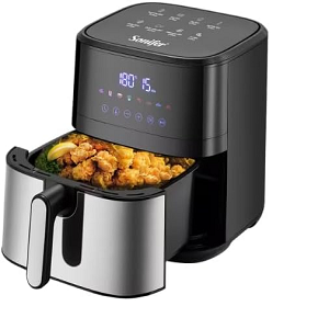 SONIFER Air Fryer 5.5L, 1500W, Digital Stainless*Black SF-1033