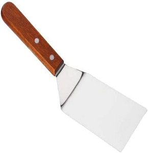 Solid stainless steel frying spatula multifunctional comfortable heat-resistant wooden handle
