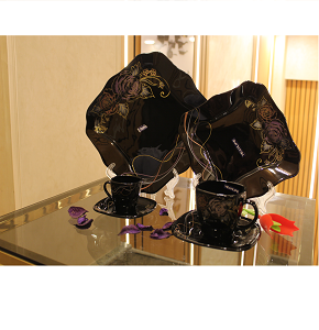 Arcopal 60 Pieces Black Octagon Set (Y20054-2)

