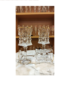 2M X lady gilded 6 pieces laser engraving cups set
