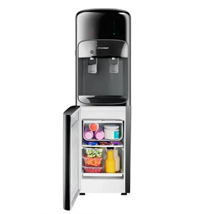 Koldair water dispenser 2 taps with refrigerator, black KWD-AF-3.1
