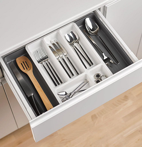 Cutlery Tray with Sides - Gray - Max. 51 x 36cm