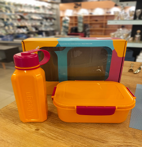 Lunch Set 1.6 + 650ml Bottle Orange/Fuchsia

