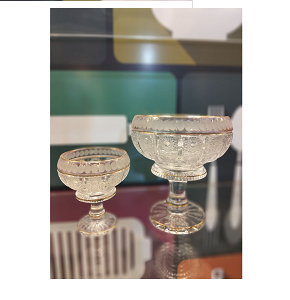 2M glamor engraving gilded bowl set large bowl + 6 small bowls
