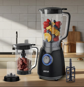 BRIVA Blender 1.7L, 800W With Accessories, Black BH138