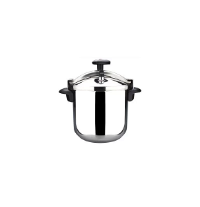 Pressure cooker 12 liters, stainless steel, with a gift (pot cover gasket + steam basket + 2 pot handles)
