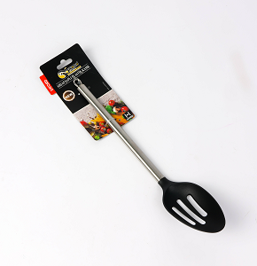 Wellmes Slotted Silicone Spoon with Stainless Steel Handle
