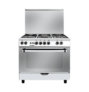 Fresh Gas Cooker Jumbo 5 Burners 90x60 cm with Fan Stainless Steel 500020243