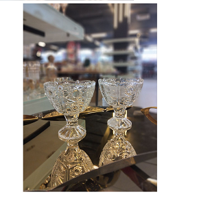 Living Home ice cream bowl set, 2 pieces, featuring a luxurious crystal-inspired design that adds a touch of elegance and sophistication to your moments

