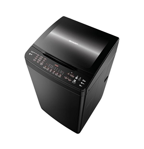 SHARP Washing Machine Top Load 15 Kg, Inverter with Pump, Black ES-TD15GBKP