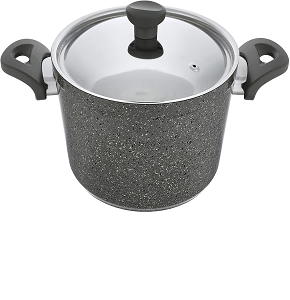 18 cm Granite Top Chef pot, gray.