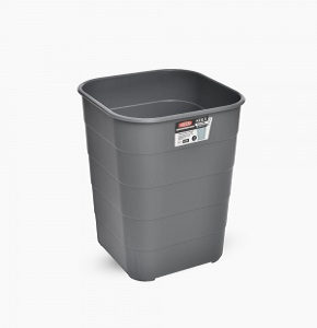 Aksa Soli office trash bin square dark gray
