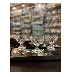  Living Home Glass Cup Set, 6 Pieces, Luxury – Made of heavy, transparent glass that resembles carved crystal
