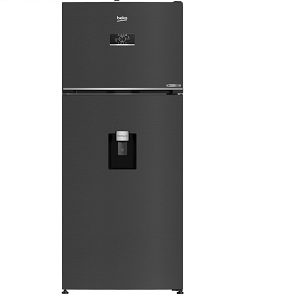 Beko Refrigerator No Frost Top Freezer 477 Liters, 16.8 Feet, Inverter, Black - B3RDNE500LXBR

