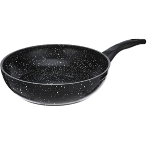 top chef granite round frying pan size 30 black


