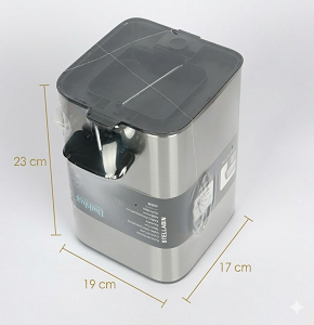 Trash can, 3L, with hydraulic lid and slow-close feature

