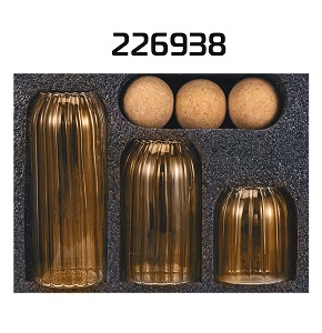 SuproBarware Glass Legume Set with Round Lid 3 Pieces EE-33 V2
