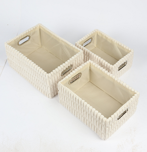 storage box set 3 pieces rectangular  yellow D4070