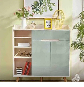 Shoe Rack RETRO AGENCY 110 cm gray×white RA-S78
