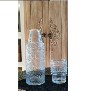 Glass Water Bottle with Cup - ch -a1-503