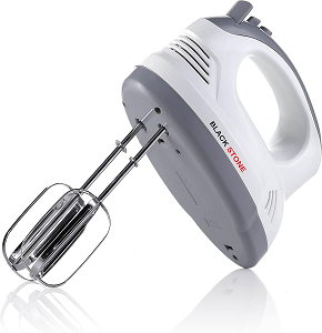Black Stone Single Hand Mixer, 300W, 2 Beaters, Black